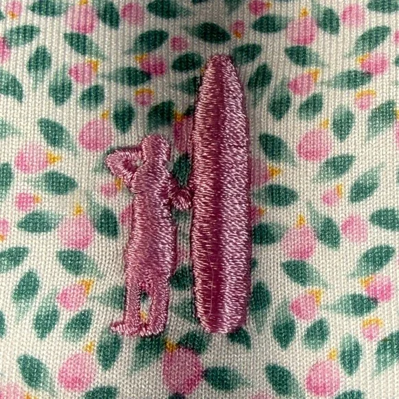 Johnnie-O Springwood Performance Polo Shirt Mens Large Porto Pink Geometric Golf - Picture 4 of 9